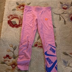Nike Pink and Blue Leggings
